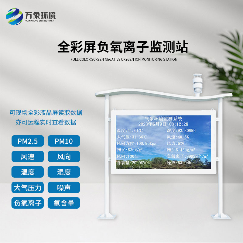 ??什么是全彩屏一體化負氧離子監測站？
